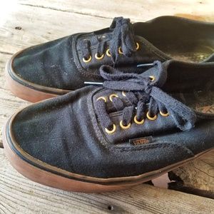 Vans Black with Brown Sole